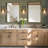Grisella Dimmable Black/Brass Vanity Light