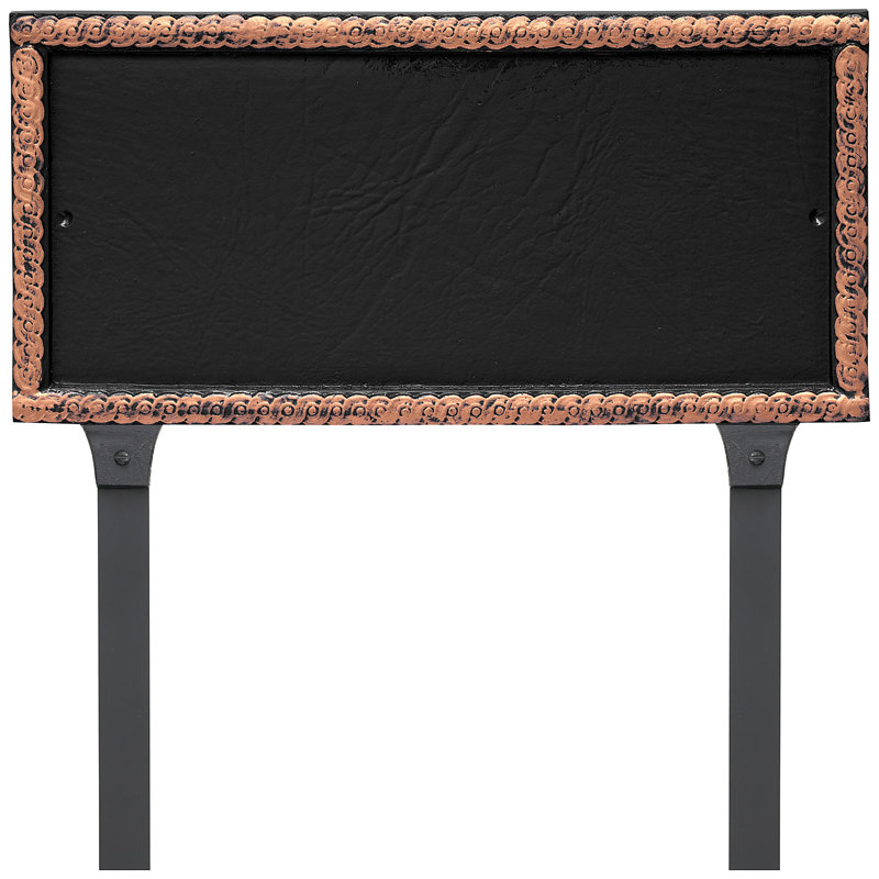 Plaque d'adresse rectangulaire Harrison, Oui, Noir / Cuivre