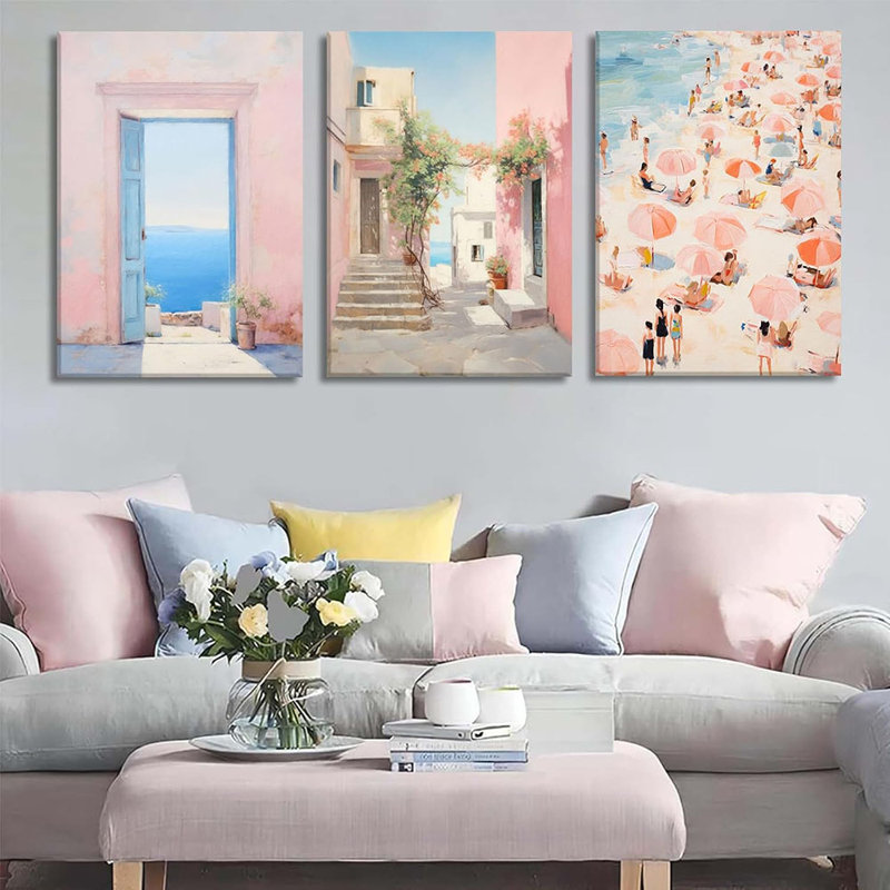3 Piece Wrapped Canvas Print, 60 cm H x 40 cm W