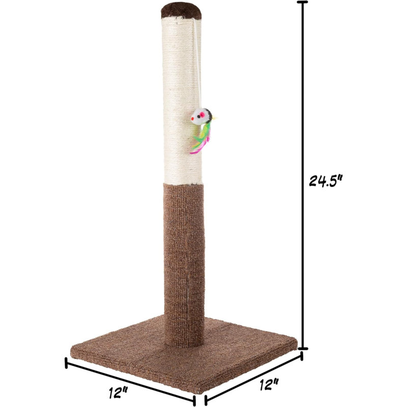 Petmaker Cat Scratch Post with Hanging Toy