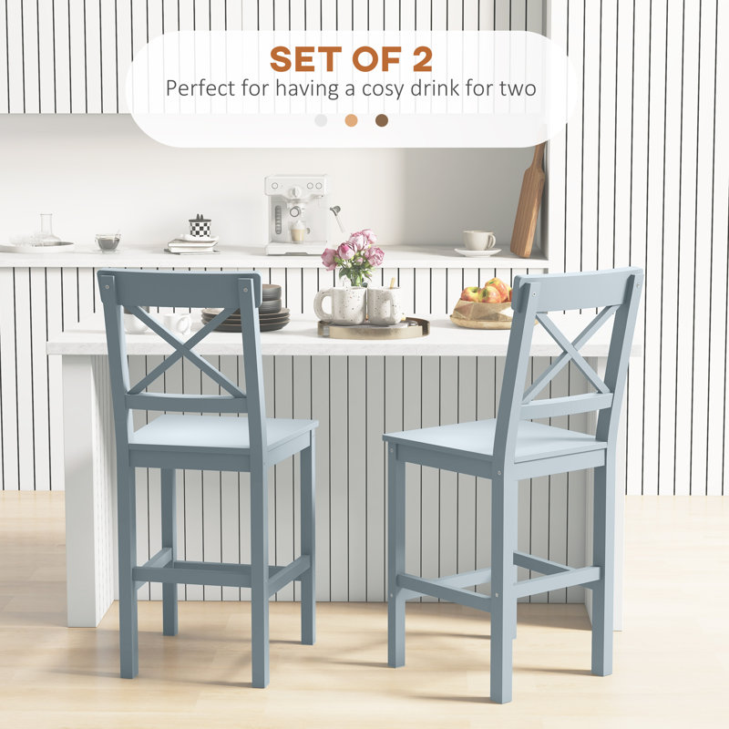 Tabouret de comptoir 23,7 po Kenjuan, Gris