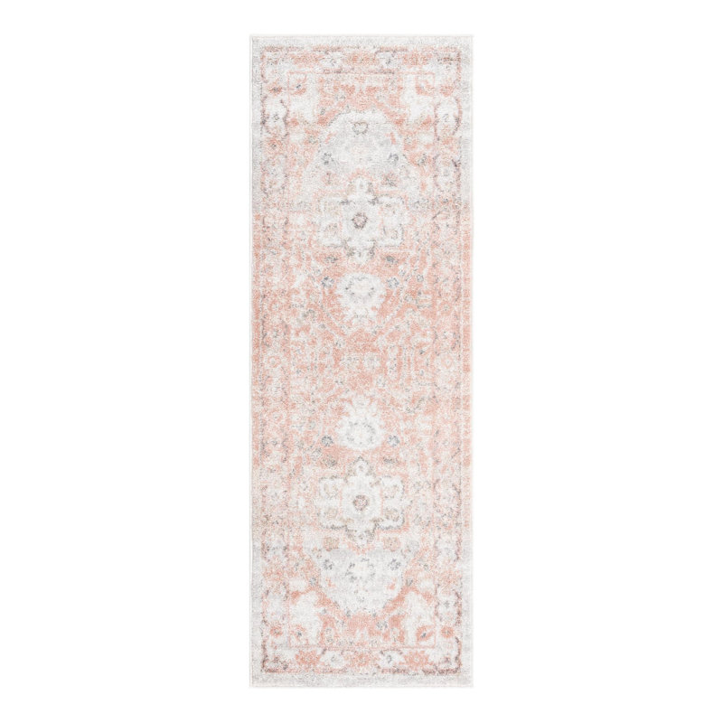 Tallula Oriental Rose Pink Rug, Runner 2' x 5'1"