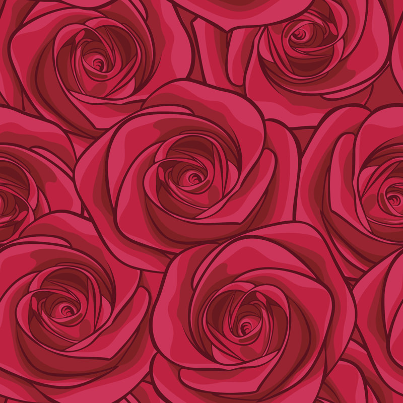 Wanston Red Roses - Wrapped Canvas Print, 30cm H x 30cm W x 3.8cm D