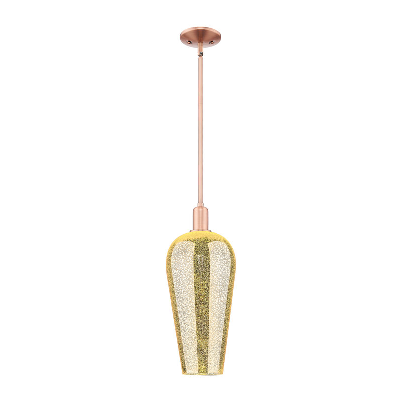 Mini-luminaire suspendu 1 lumière Chelsea, Mercure, Cuivre antique