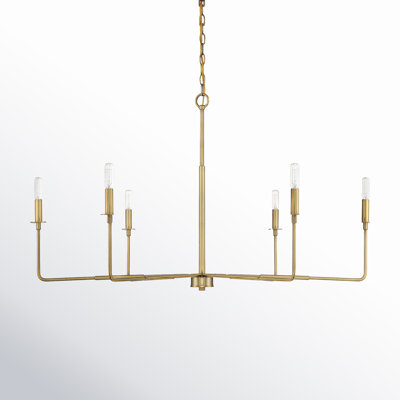 Alysa 6 - Light Metal Dimmable Chandelier