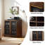 Armoire de rangement de 34,6 pouces avec 6 tablettes intégrées pour une meilleure organisation, armoire de rangement contemporaine avec tablettes réglables et portes en verre