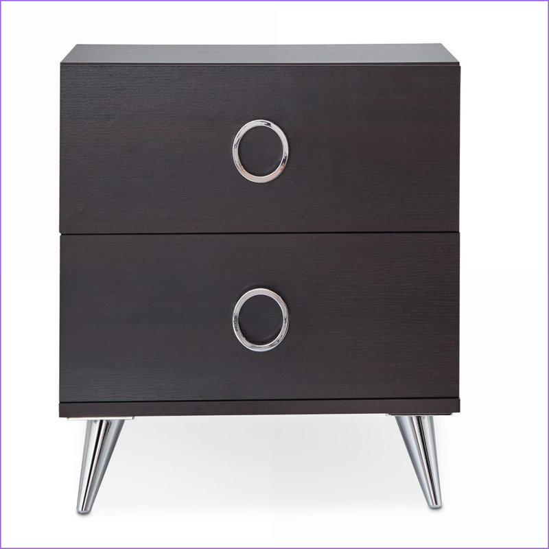 Table basse compacte 2 tiroirs Espresso