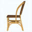 Chaise d'appoint brune en rotin tissé - ensemble de 2