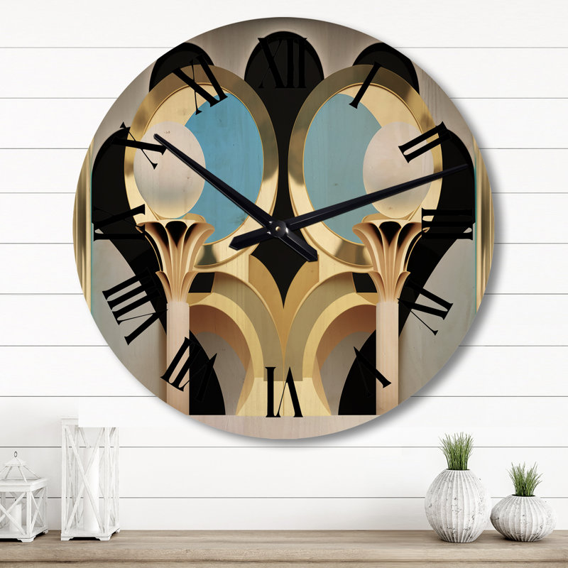 Horloge murale surdimensionnée en bois, Grand