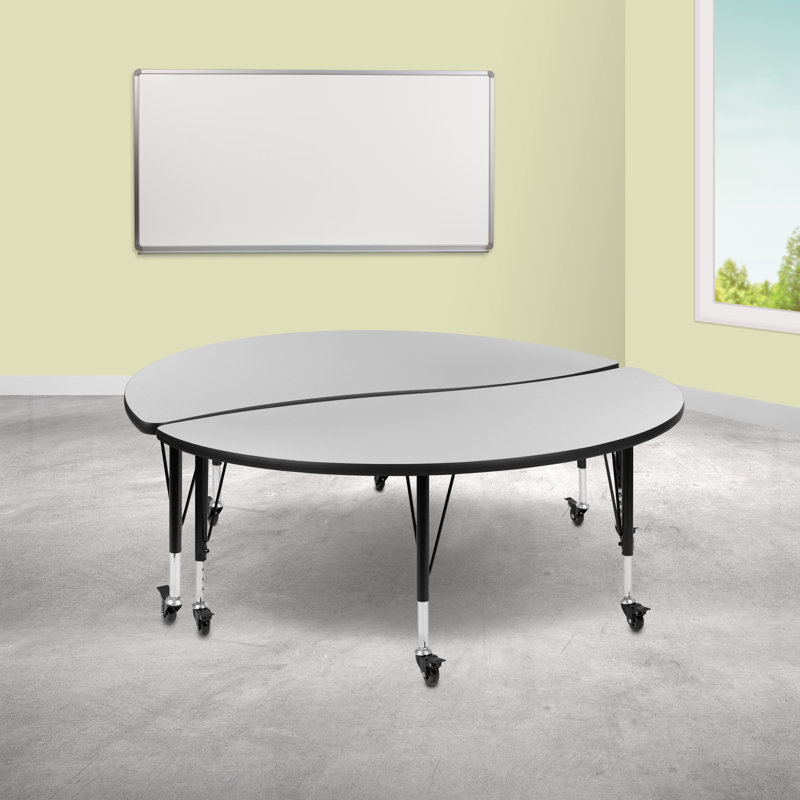 Table d'activité Goddard, Gris, Non, L 60 po x P 60 po x H 17 à 25 po