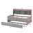 Twin Size Wooden Captain Bed With Built-In Bookshelves,Three Storage Drawers And Trundle-372385770