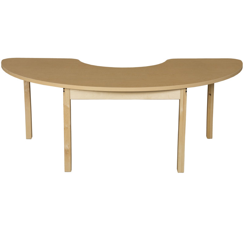 Table d'activité demi-cercle, H 27 po x L 64 po x l 22 po