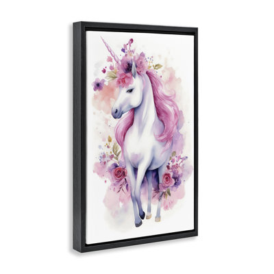 Cadre flottant Pastel & Florals Unicorn, design Creative Studio