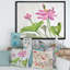 Deux fleurs de lotus roses - Peinture sur toile-60161986-60161989