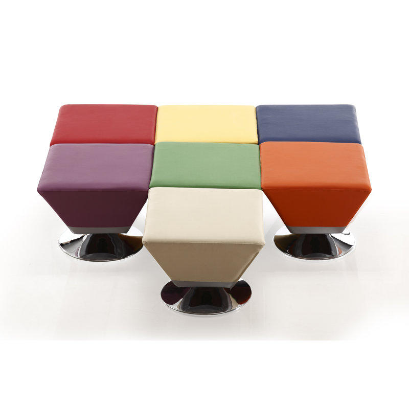 Ensemble de repose-pieds pivotant en cuir 20 po Diamond