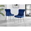 Statement 4 Person Round Dining Table Set in Luxury Beige Stone Effect - Velvet Dining Chairs-88576099