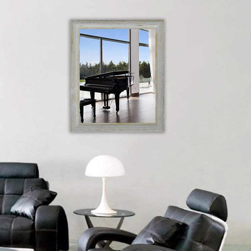 Miroir de coiffeuse Levon, H 37,5 po x l 31,5 po, Gris