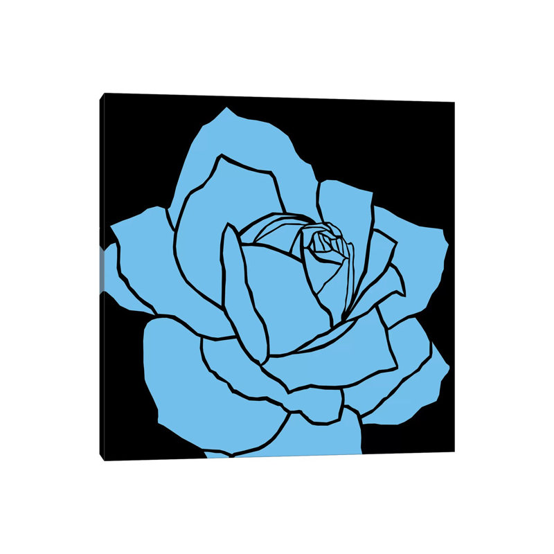 Rose Blue Ida by Art Mirano - Wrapped Canvas Print, 30.48cm H x 30.48cm W x 1.905cm W