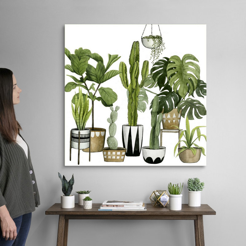 «Plant Haven I», art mural sur toile, Toile tendue, H 36 po x l 36 po x P 1,25 po