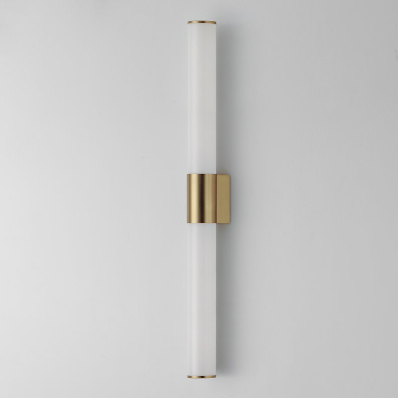 Stevenage Dimmable LED Bath Sconce, Natural Aged Brass
