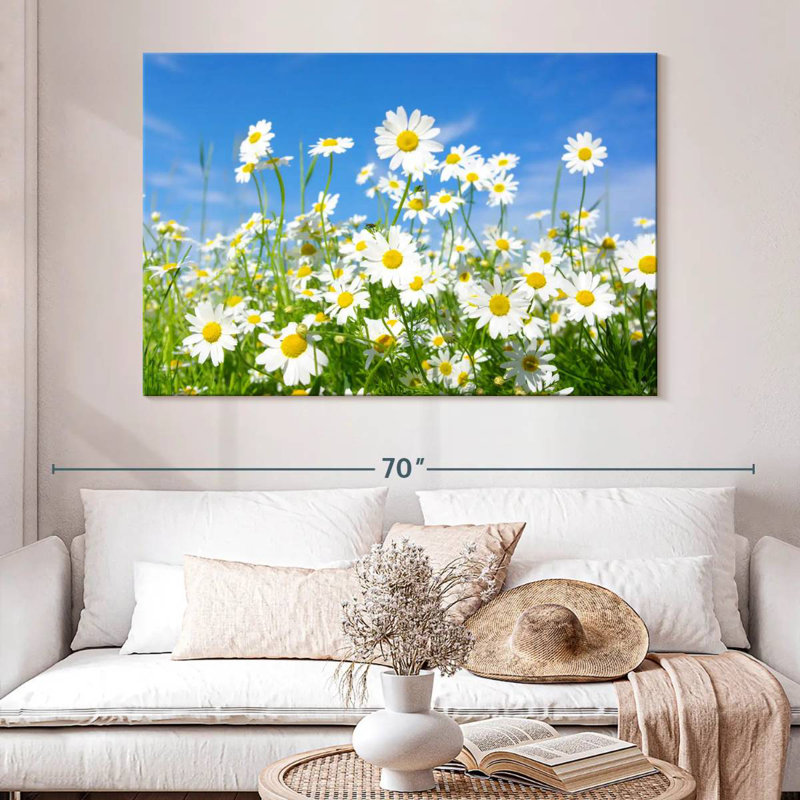 Alvord Daisies On A Sunny Day, H 34 po x l 51 po