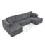 Canapé modulaire en U en forme de U, canapé modulaire compressé en velours côtelé de style minimaliste moderne, canapé-lit pour le salon, la chambre à coucher, canapé confortable à conception compacte et économe en espace-84079355