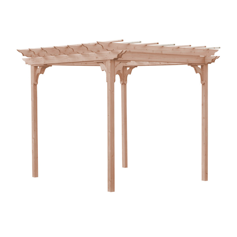 Pergola en bois massif, Sans finition, 8 pi L 10 pi. D
