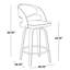 Tabourets de comptoir Phoebe 26 po à hauteur fixe avec pieds en bois courbé et repose-pieds rond (ensemble de 2)-90954900