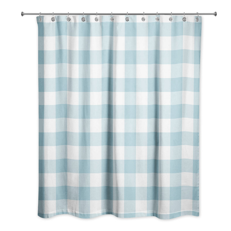 Rideau de douche simple Hank, Bleu sarcelle