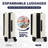 Luggage,with front opening,TSA approved lock,hardshell suitcase,White