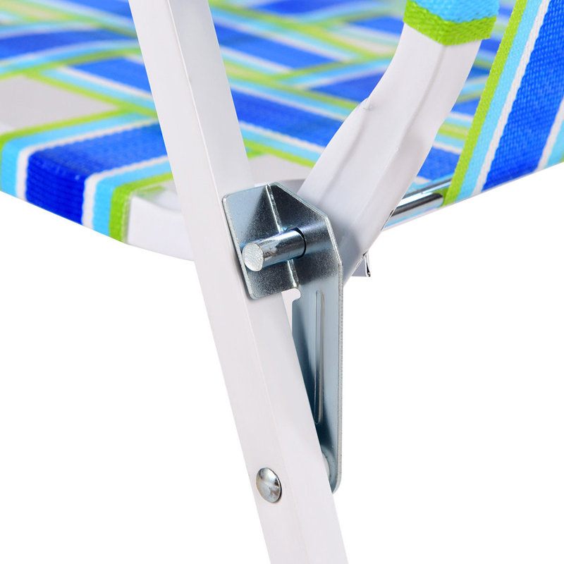 Eslinger Folding Camping Chair, White, Blue