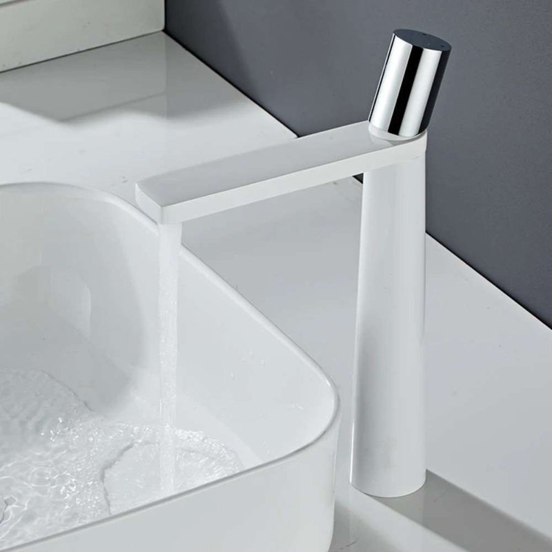 Robinet de meuble-lavabo Sandwell, Blanc/chrome
