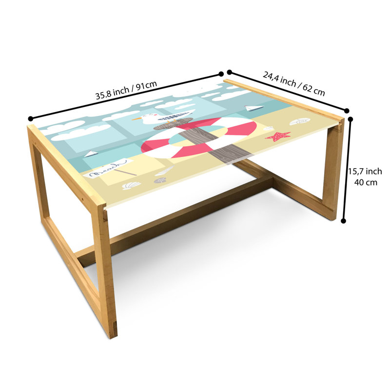 Jakora Sled Coffee Table, 90cm H x 62cm W x 40cm D