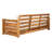 Brailon 83.5 " W Straight Teak Solid Wood Patio Sofa with Cushions
