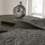 Couvre-lit réversible très grand gris foncé très grand - avec un motif intrigant de bourre en coton prélavé pour un repos parfait