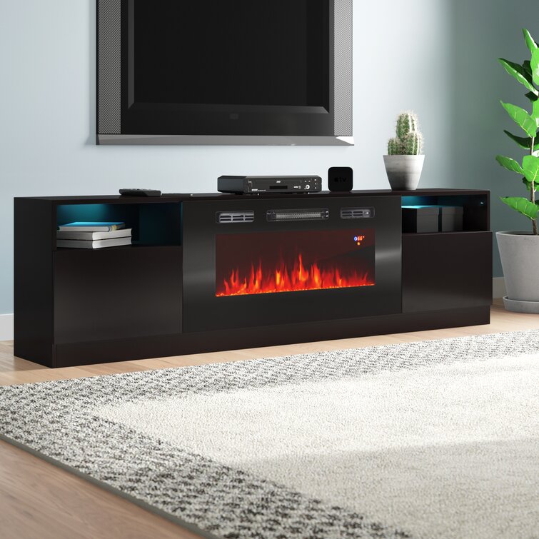 Delaine TV Stand for TVs up to 90" with Electric Fireplace Included