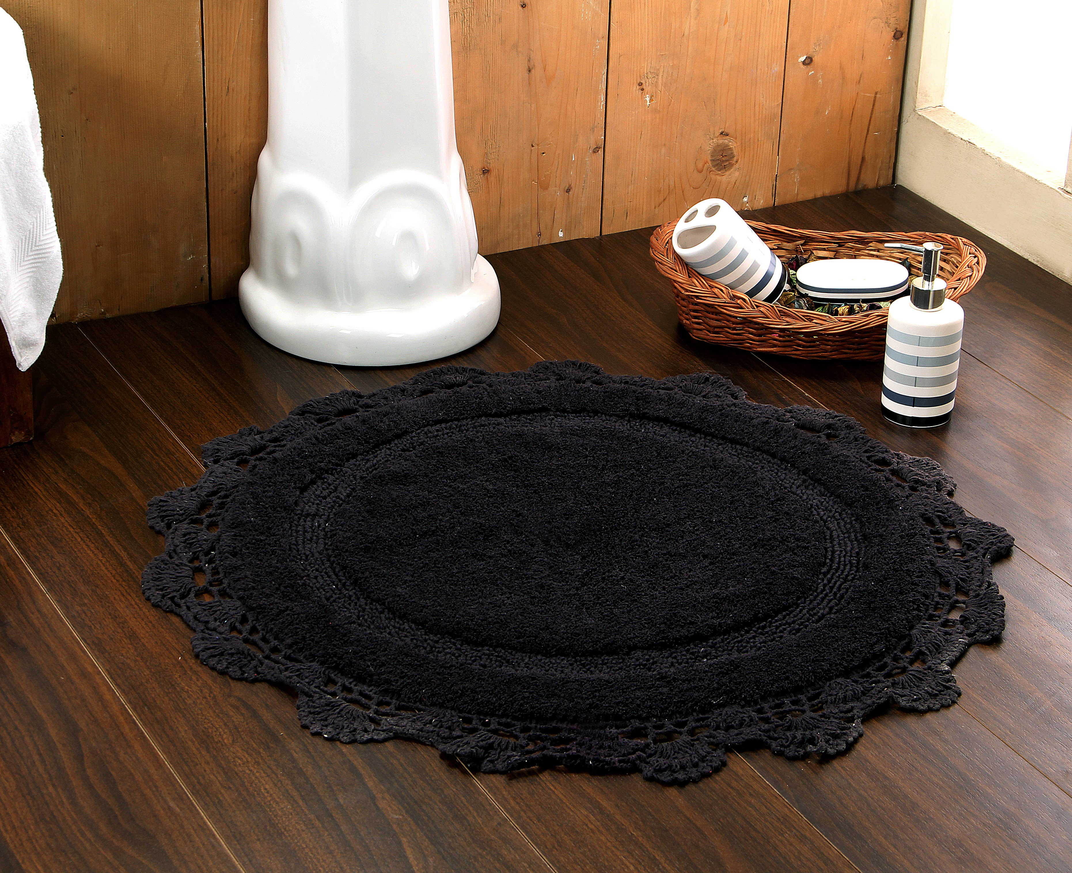 Ophelia & Co. Wingert Round Crochet Designer Circle 100% Cotton Non ...