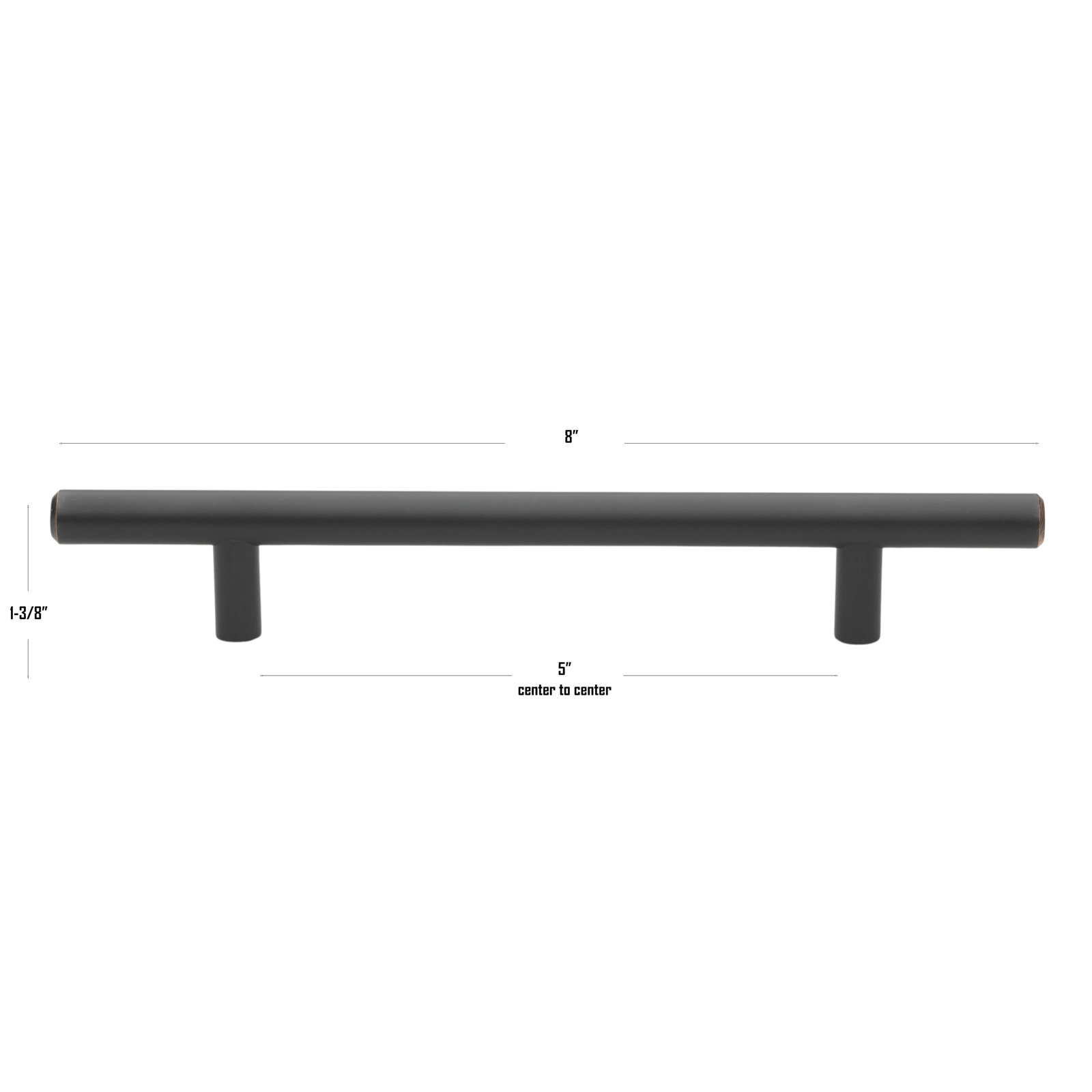 Roman Bar Cabinet Pull, Oil Rubbed Bronze, 5 1/16"