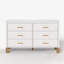 Commode double 6 tiroirs en bois robuste-1866298862
