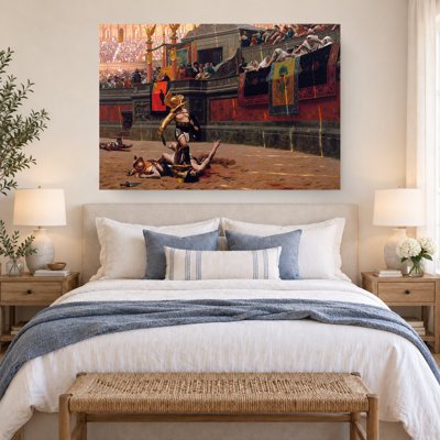 Classical Roman Gladiator Colosseum Arena Canvas Wall Art