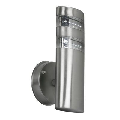 Shreveport Silver 16cm H Integrated LED Outdoor Armed Sconce