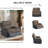 40.5" Electric Recliner With LED Lights & USB Port – Breathable Fabric, 400Lb Capacity, One-Touch Adjustment-1463885386