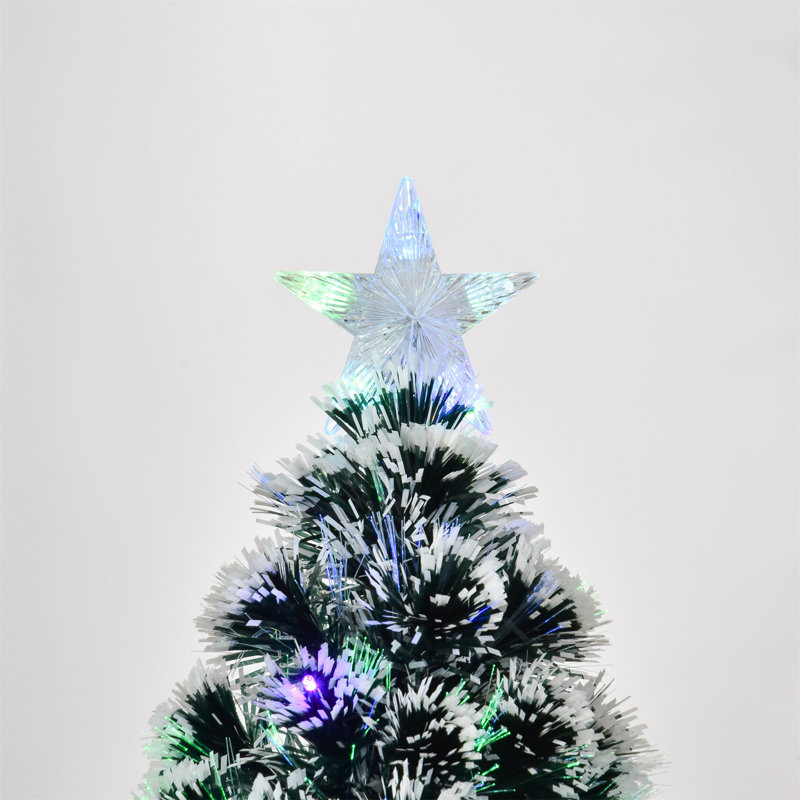 Lighted Artificial Christmas Tree, 3.94ft H x 1.97ft W