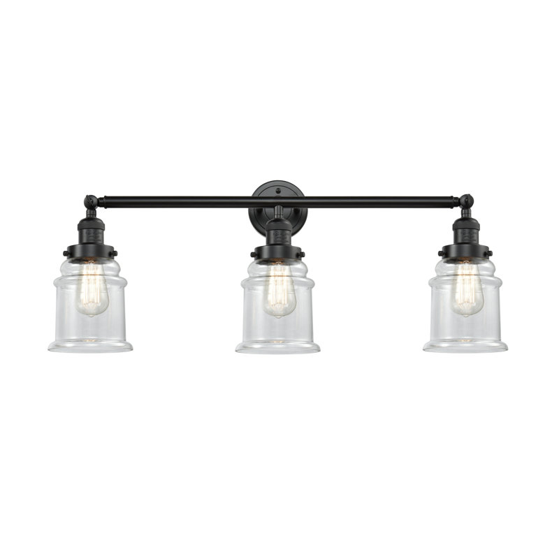 Galaviz 3 - Light Dimmable Vanity Light, Clear 1, 60 Watt Vintage Incandescent Bulb, Oil Rubbed Bronze