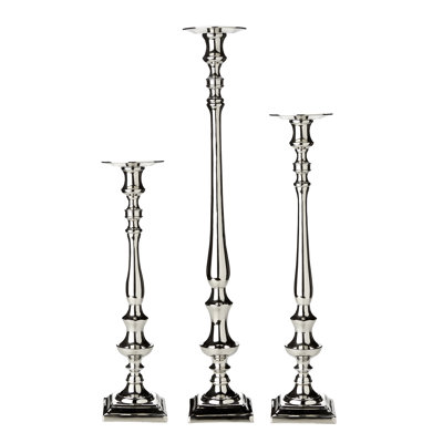 Ensemble de chandelles décoratives en métal 3 pièces