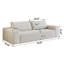 Canapé 63 po 2 places, tissu velours côtelé, sièges profonds, canapé causeuse confortable, sans assemblage, 1 pièce pour salon, chambre à coucher, salle de conférence, appartement, blanc-959753595-937362216