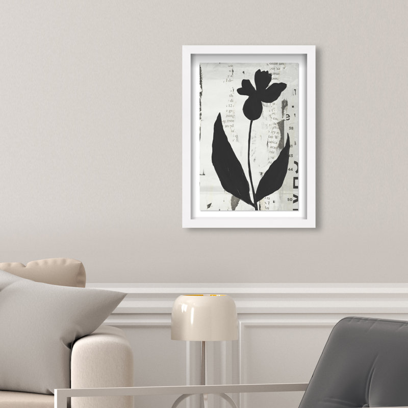 Single Orchid Print by Oliver Gal, 55.5"H x 37.5"W, White Shadowbox
