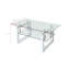 L 39,4 po x P 19,7 po x H 17,7 po, table basse en verre trempé transparent
