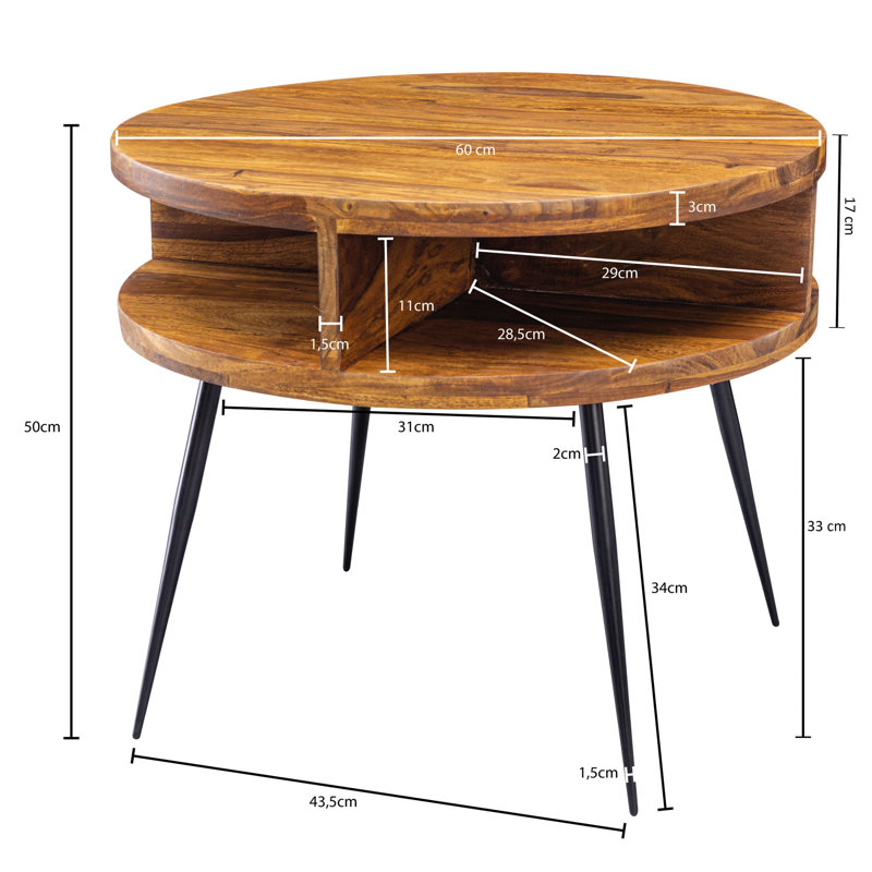 Nielson Four Leg Coffee Table with Storage