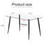 Modern Rectangular Glass Dining Table, Tempered Glass Top For Durability, Perfect For Small To Medium Spaces, Seats 4-6 People